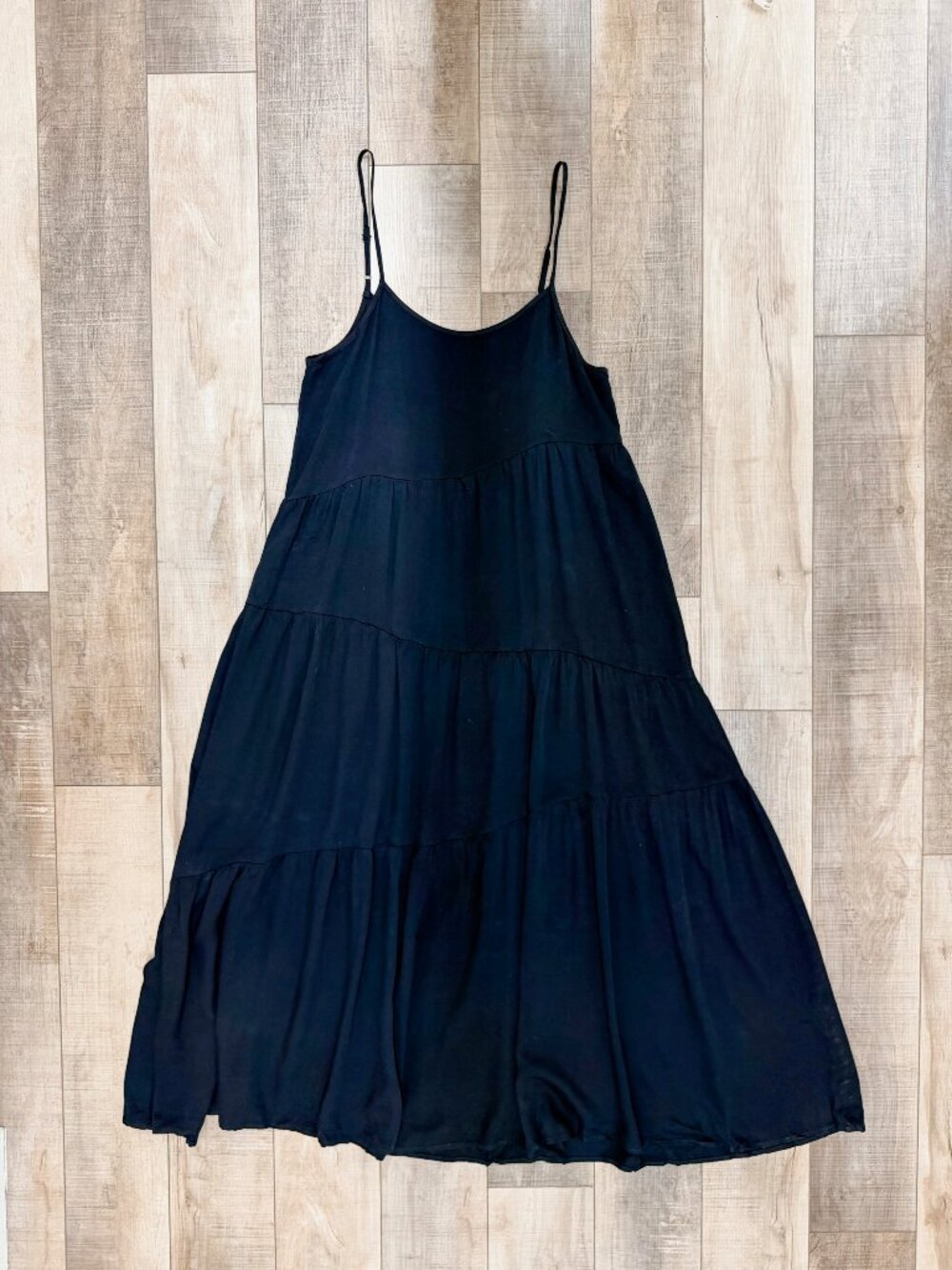 Black Tiered Maxi Dress
